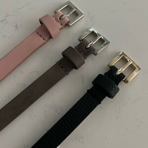 3 Skinny Womens’ Belts
